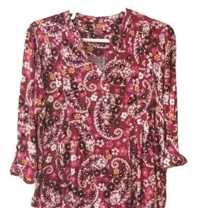 Kim Rogers Roll Tab Cuff Long Sleeve Shirt Size 1X